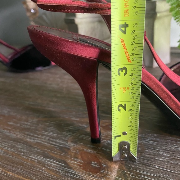 Sergio Rossi Burgundy Wine Sparkly Heels Women’s 39 - Picture 13 of 13